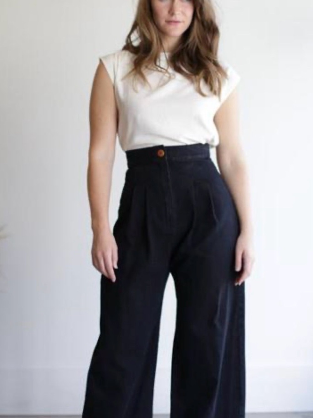 Ilana Kohn Boyd High-Waist Wide Leg Pants in Black